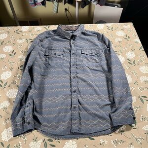 Hurley X Nike Dri Fit Button Up Shirt Men’s XL Aztec Western Preppy Casual Rare